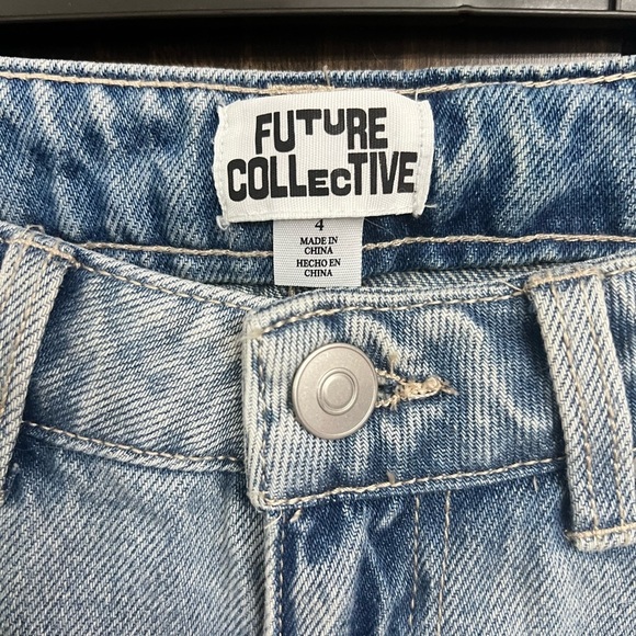 Casual Light Blue Jean Shorts for Women - Picture 4 of 5